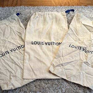 Louis Vuitton Cream Dust Bags Trio
